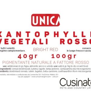 Unica Xantophylle vegetali rosso pigmentante naturale