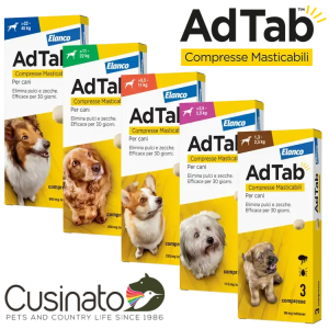 AdTab Compresse Antiparassitarie masticabili per cani