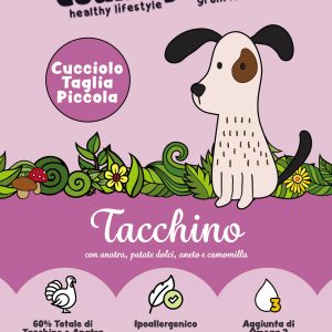 Country Tails Grain free a base di TACCHINO con anatra, patate dolci, aneto e camomilla