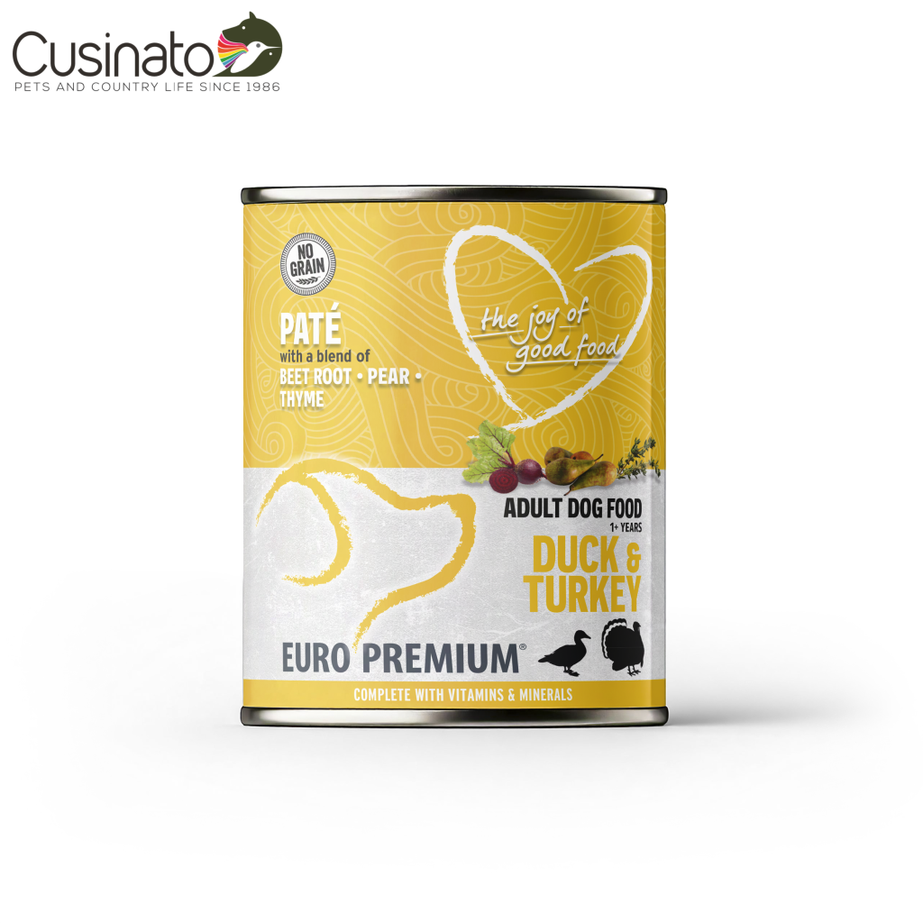 Europremium_Patè_Adulto_Anatra_Tacchino_Barbabietola_Pera_Timo