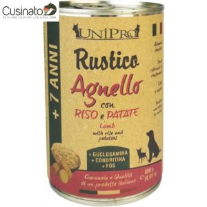 Unipro Cane Rustico +7 anni Agnello, Riso e Patate