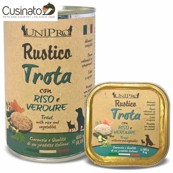 Unipro_Cane_Rustico_Trota_Riso_Verdure_100gr_400gr